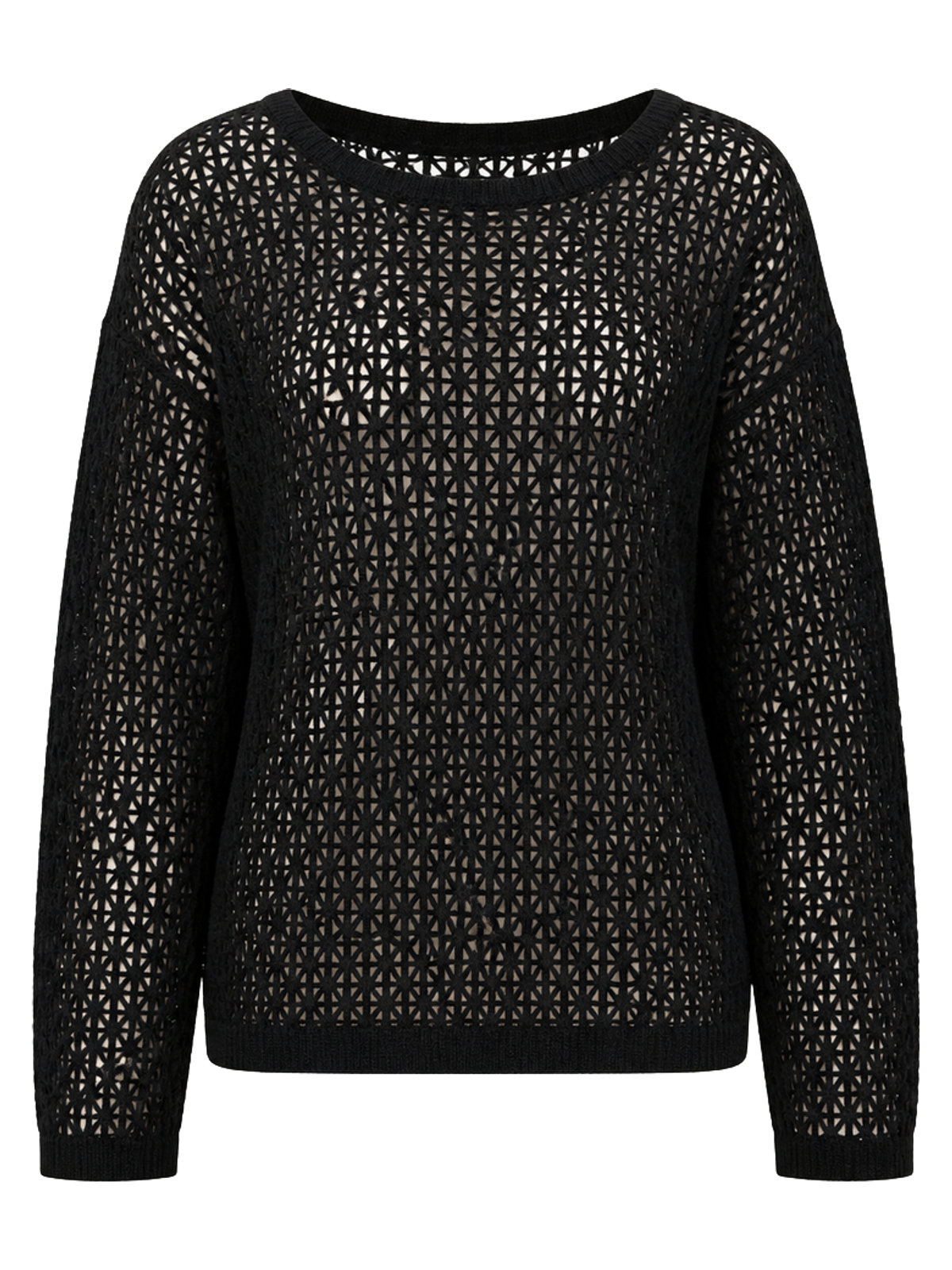 Black Open-Knit Sweater product image detail