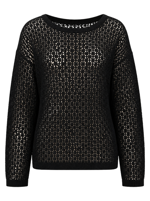 Black Open-Knit Sweater product image detail