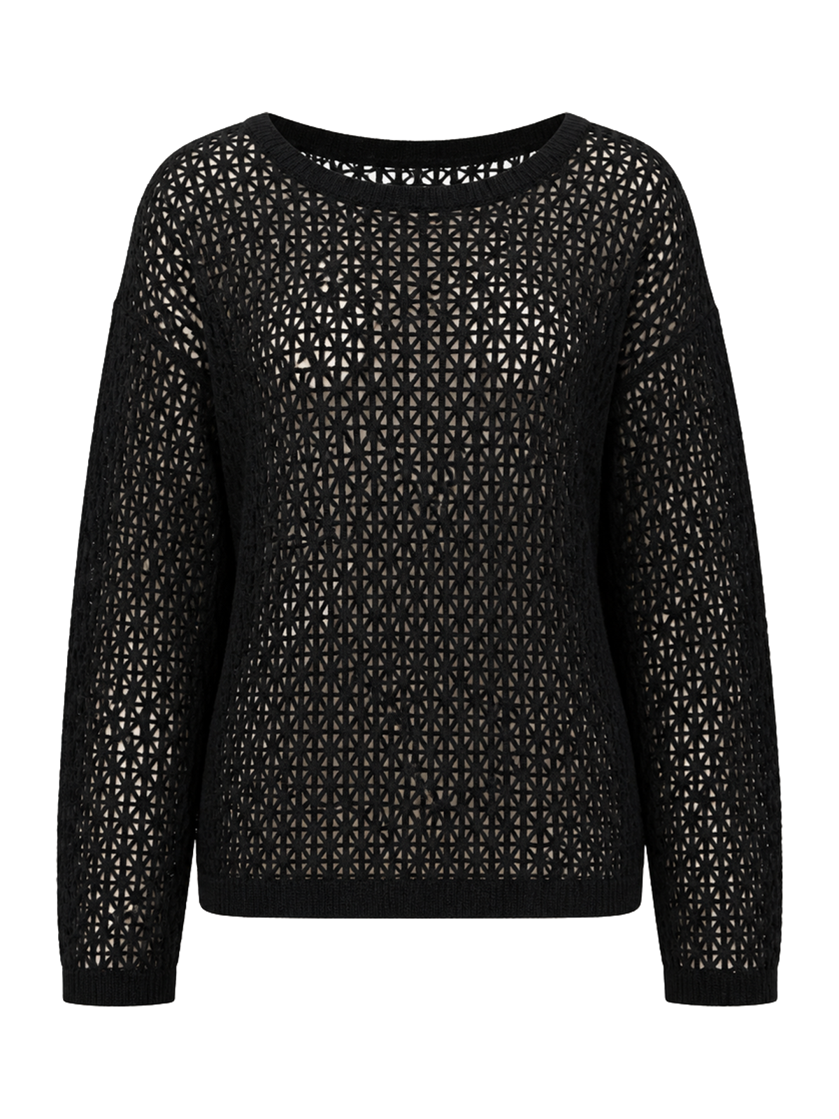 Black Open-Knit Sweater product image