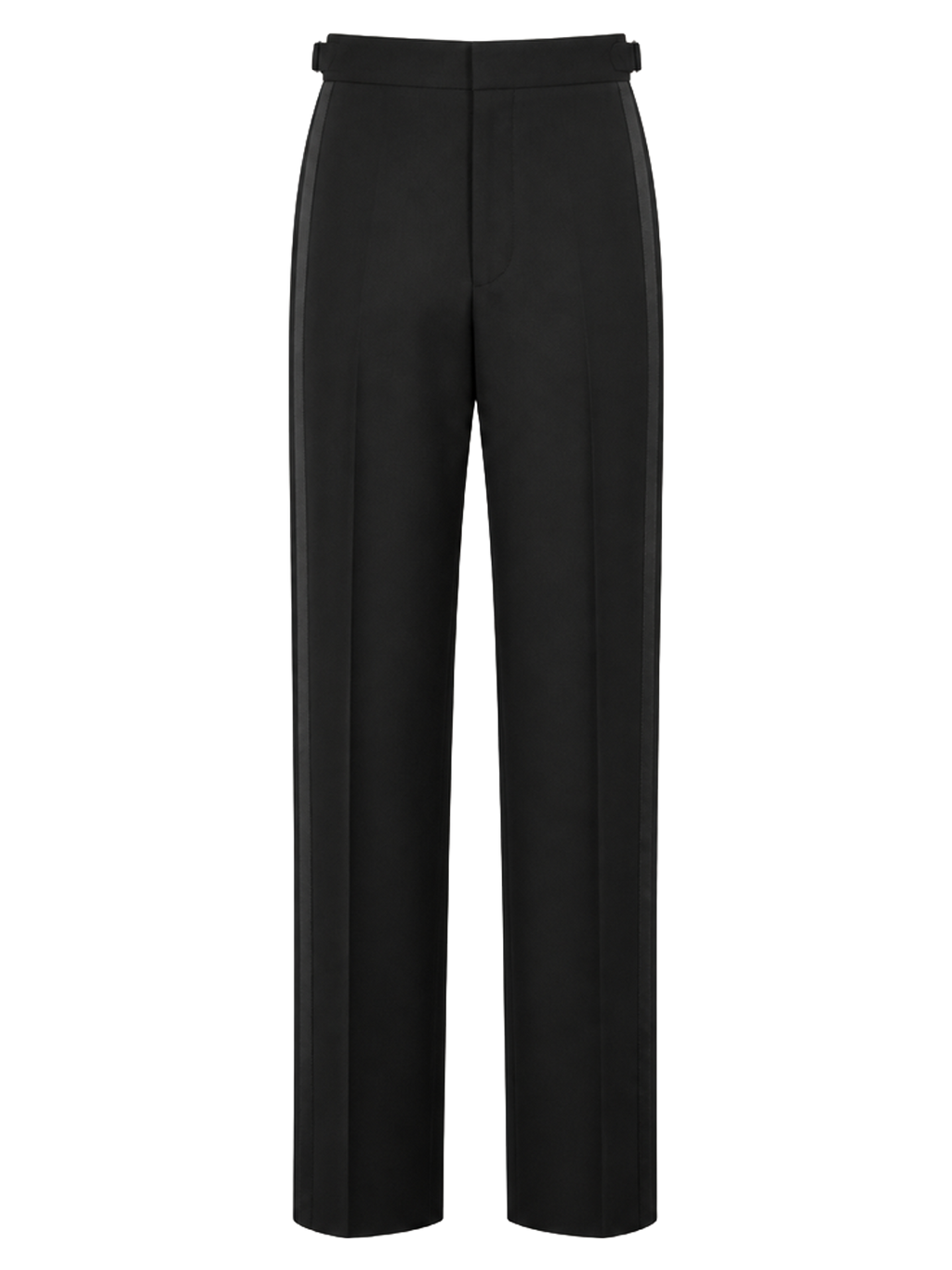 Black Satin-Stripe Tuxedo Trousers product image detail