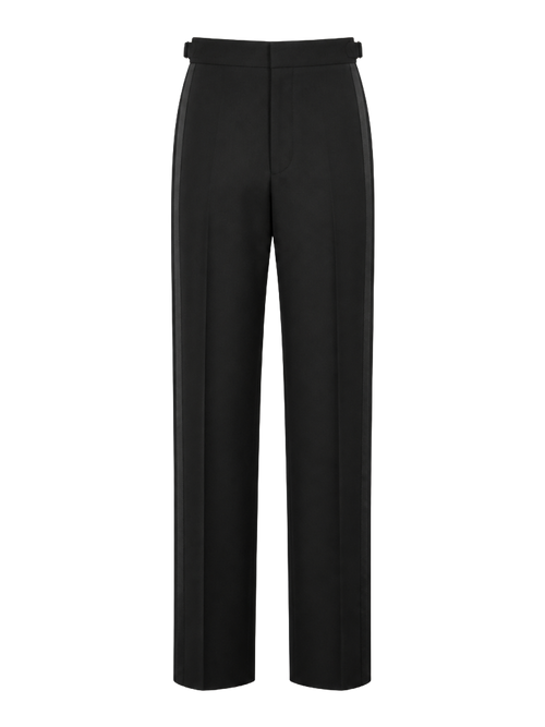 Black Satin-Stripe Tuxedo Trousers product image