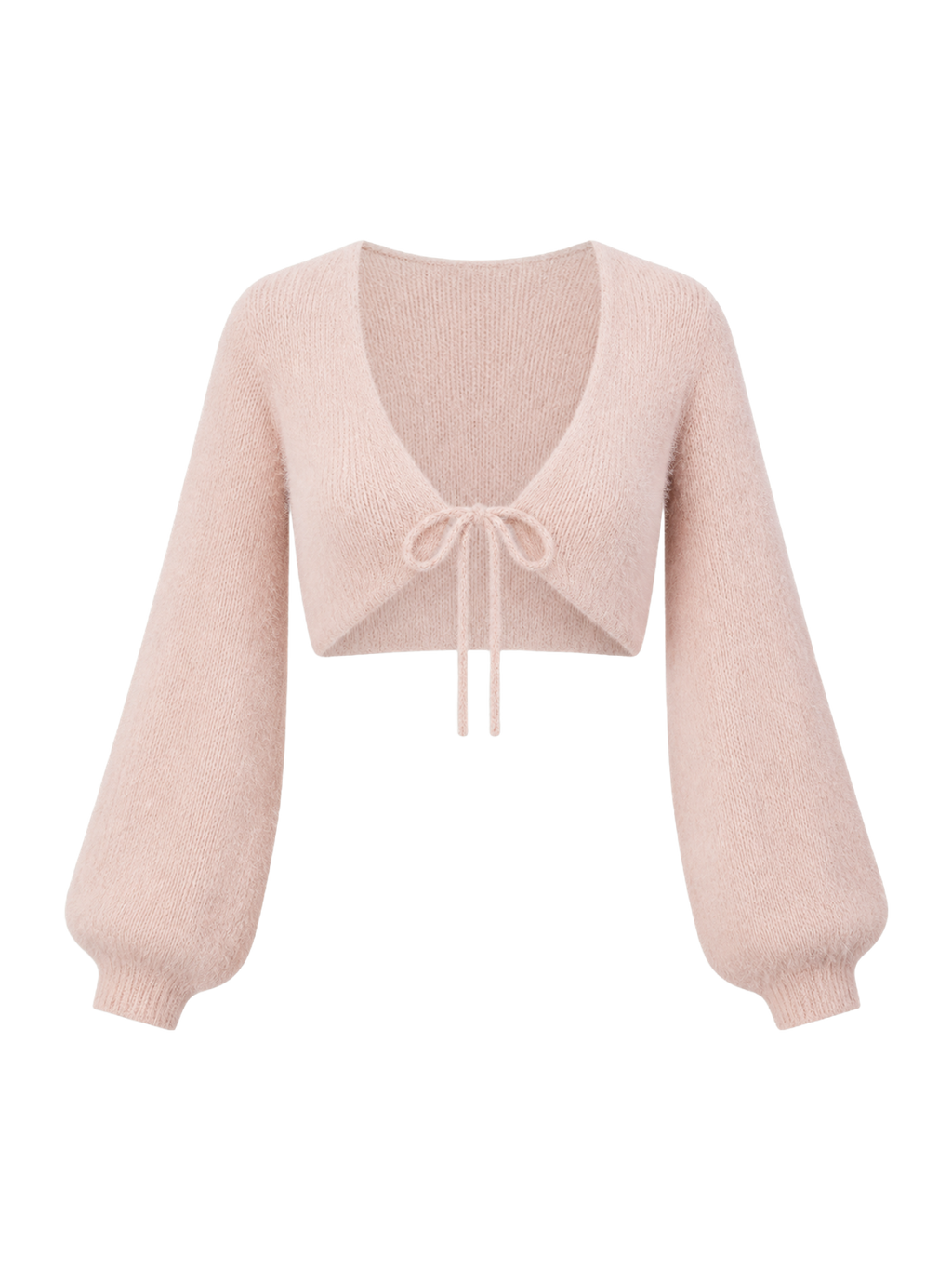 Blush Alpaca Tie-Front Shrug product image