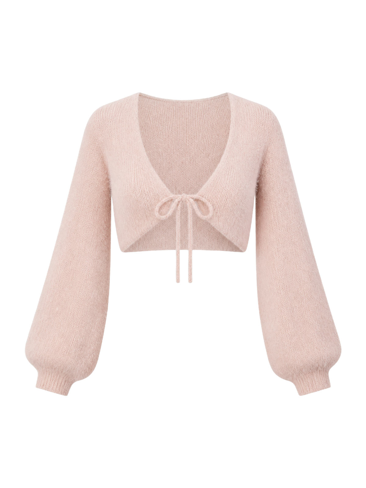 Blush Alpaca Tie-Front Shrug product image