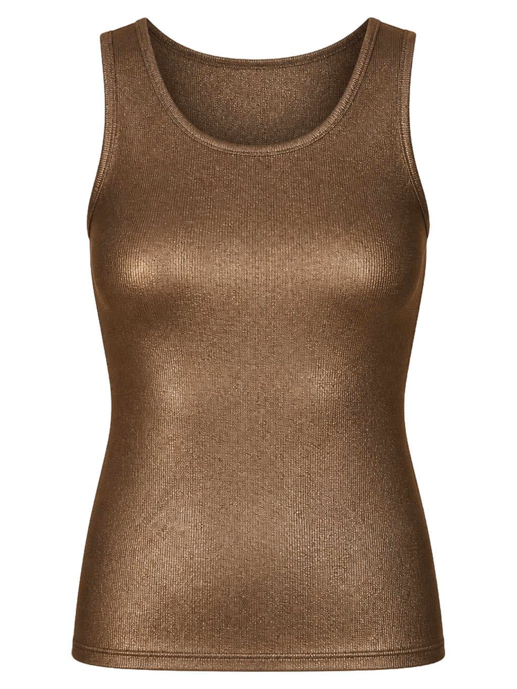 Bronze Metallic Knit Tank product image detail
