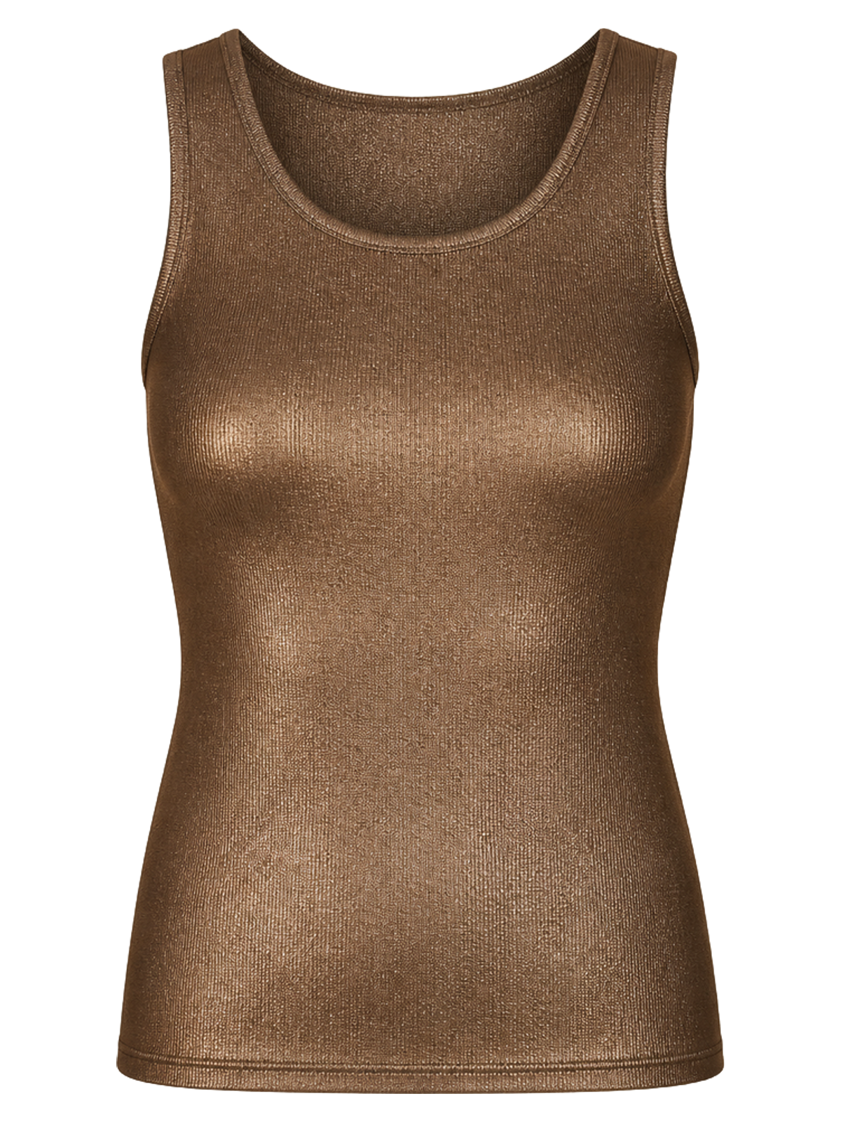 Bronze Metallic Knit Tank product image detail
