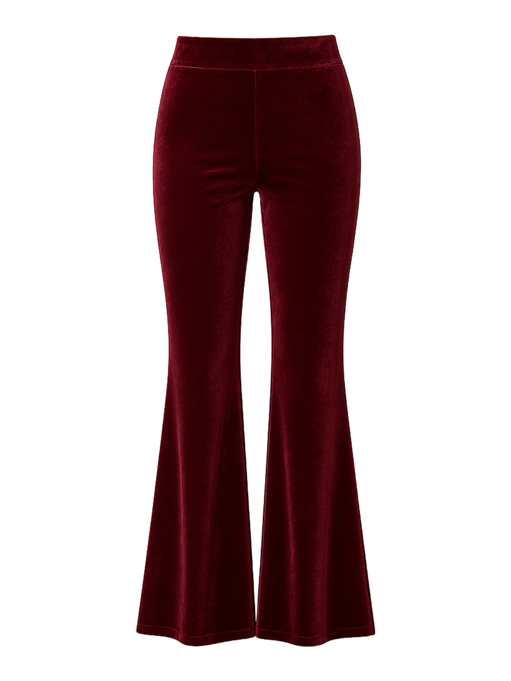 Burgundy Velvet Flare Trousers product image