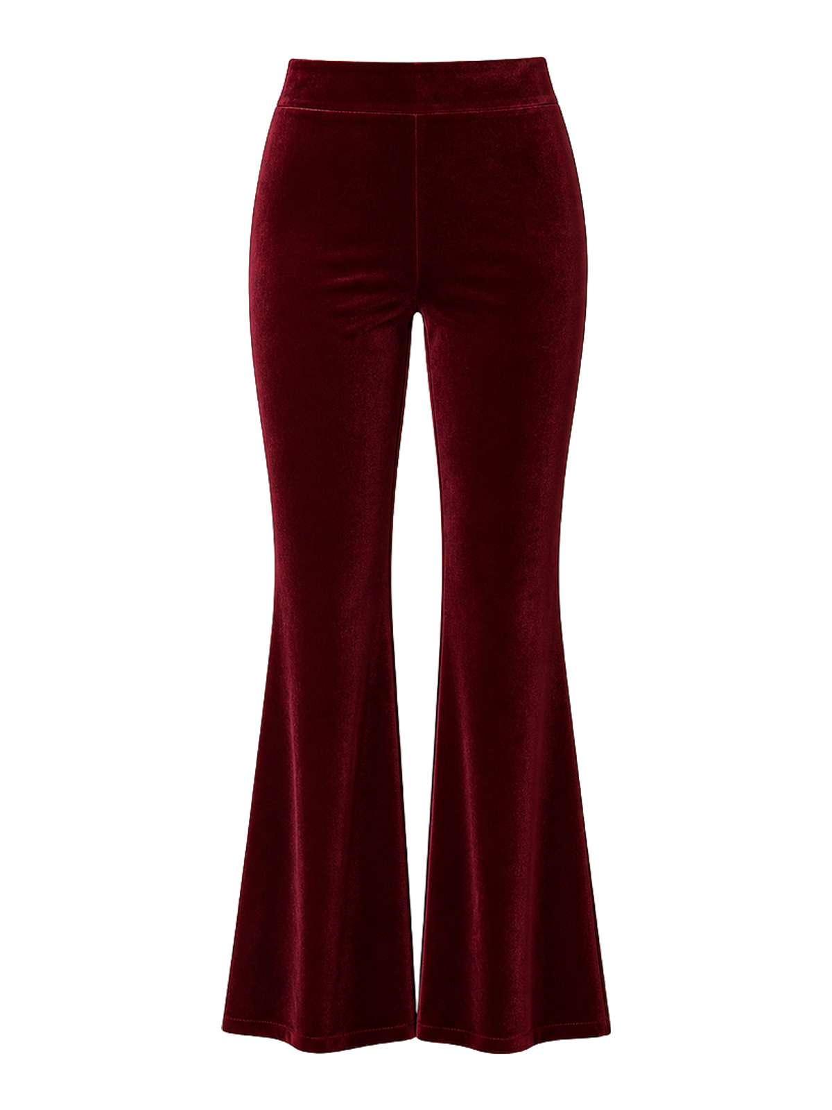 Burgundy Velvet Flare Trousers product image