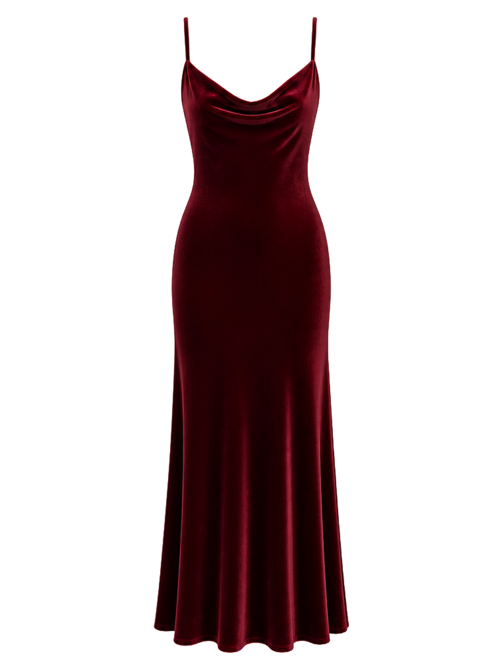 Burgundy Velvet Slip Dress product image detail