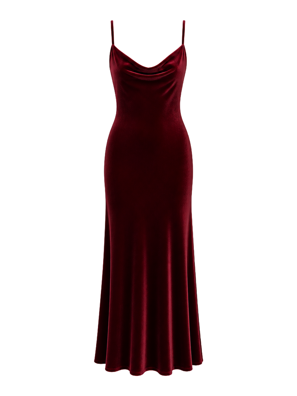 Burgundy Velvet Slip Dress product image