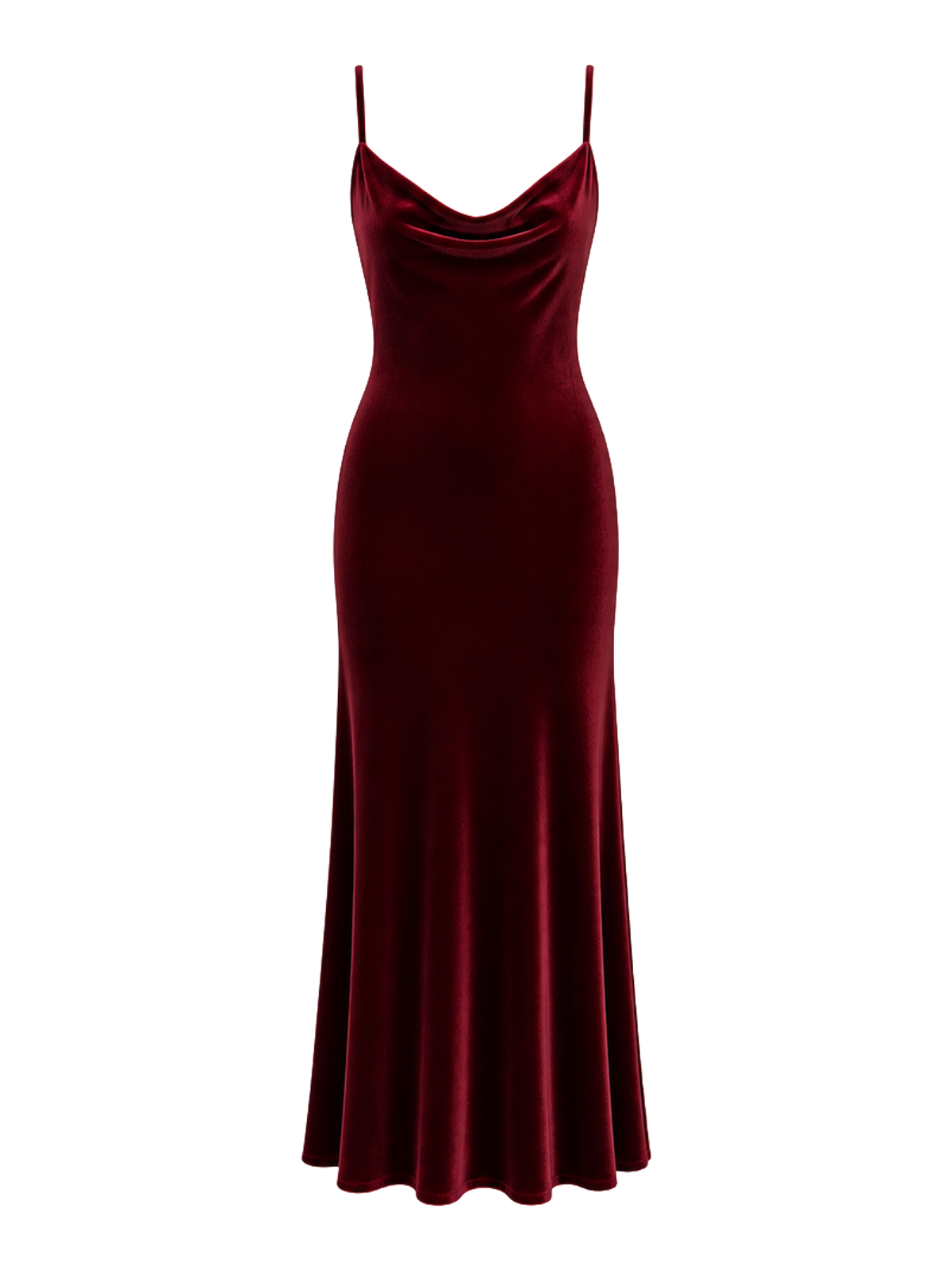 Burgundy Velvet Slip Dress product image