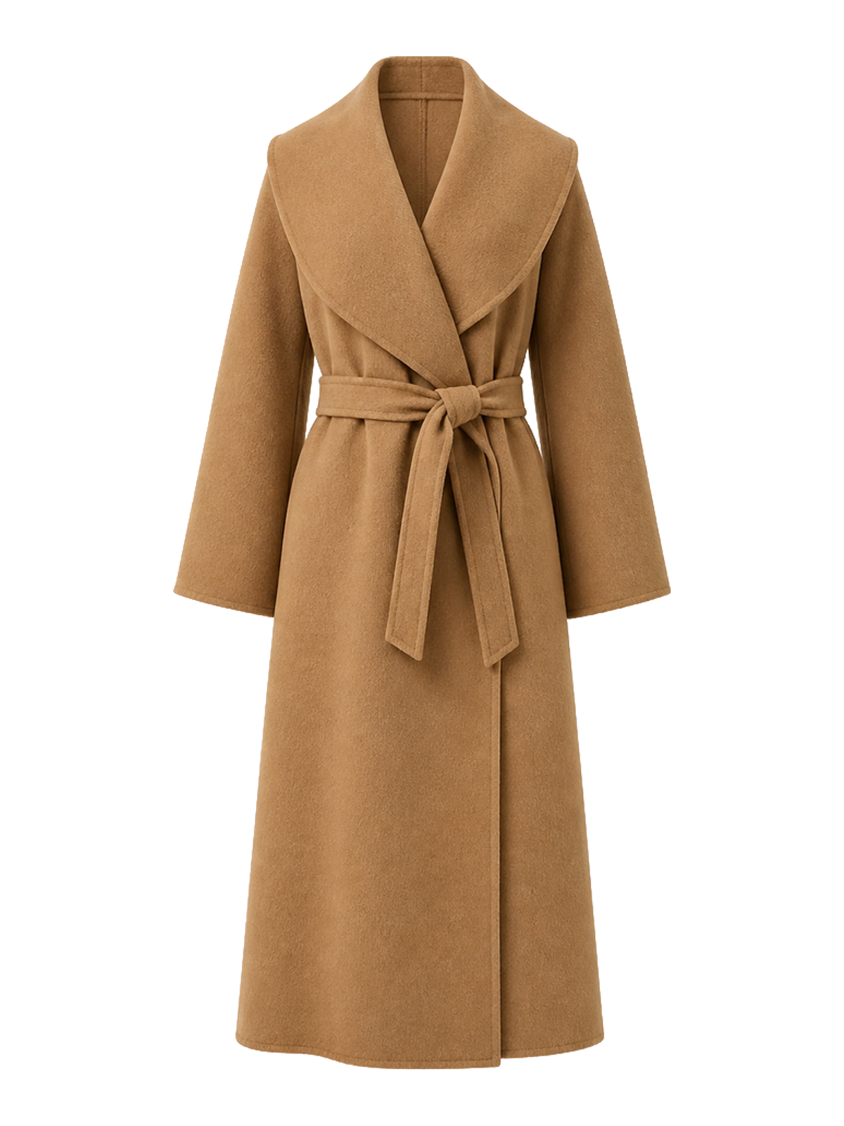 Camel Wool Wrap Coat product image