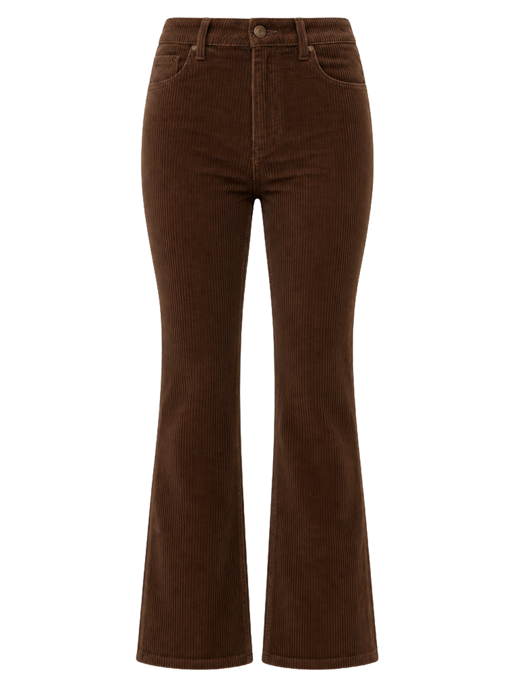 Chocolate Corduroy Flare Trousers product image detail