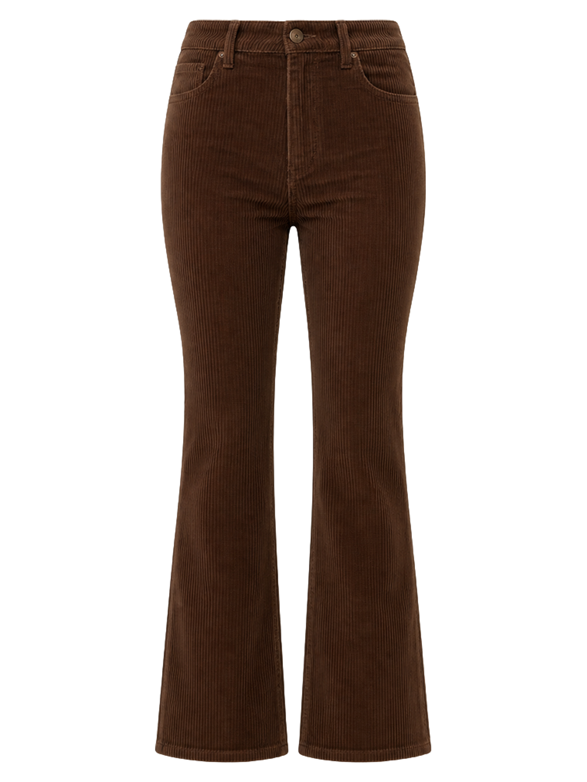 Chocolate Corduroy Flare Trousers product image detail