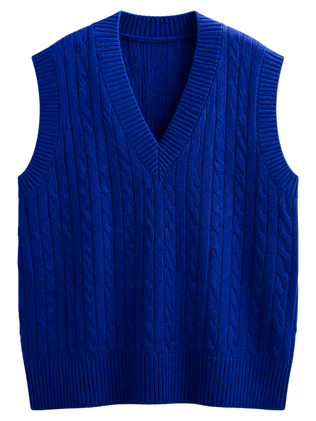 Cobalt Cable-Knit Sweater Vest product image detail
