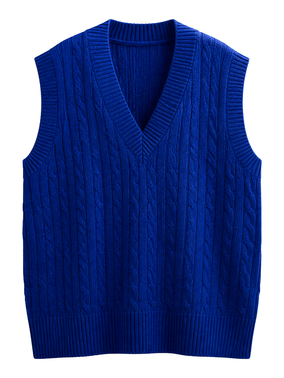 Cobalt Cable-Knit Sweater Vest product image