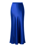 Cobalt Satin Maxi Skirt product image