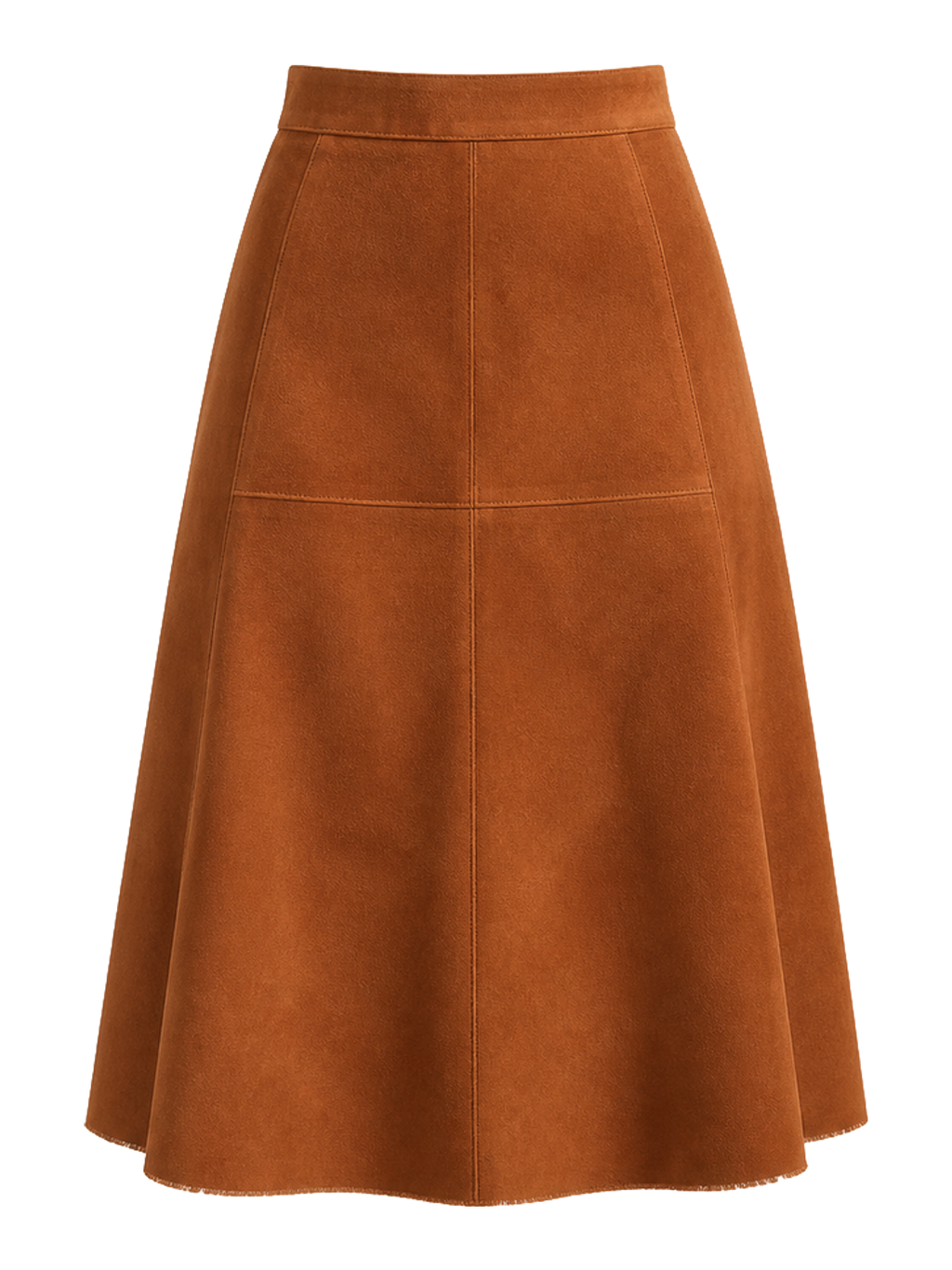Copper Suede A-Line Skirt product image