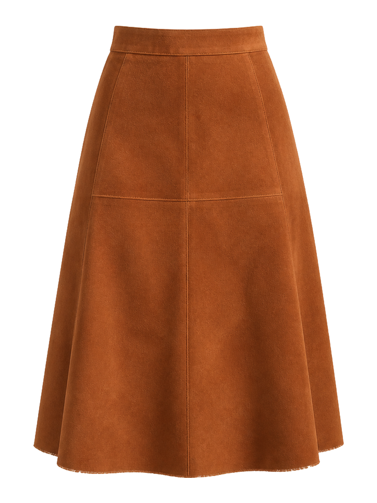 Copper Suede A-Line Skirt product image