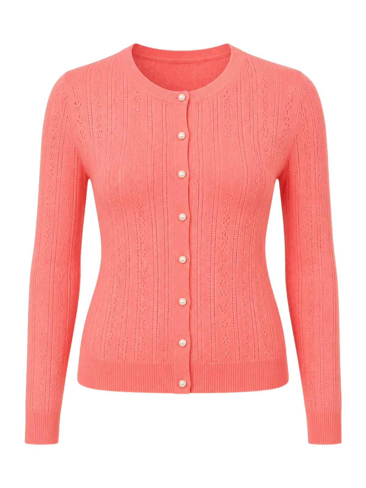 Coral Pointelle Cardigan product image