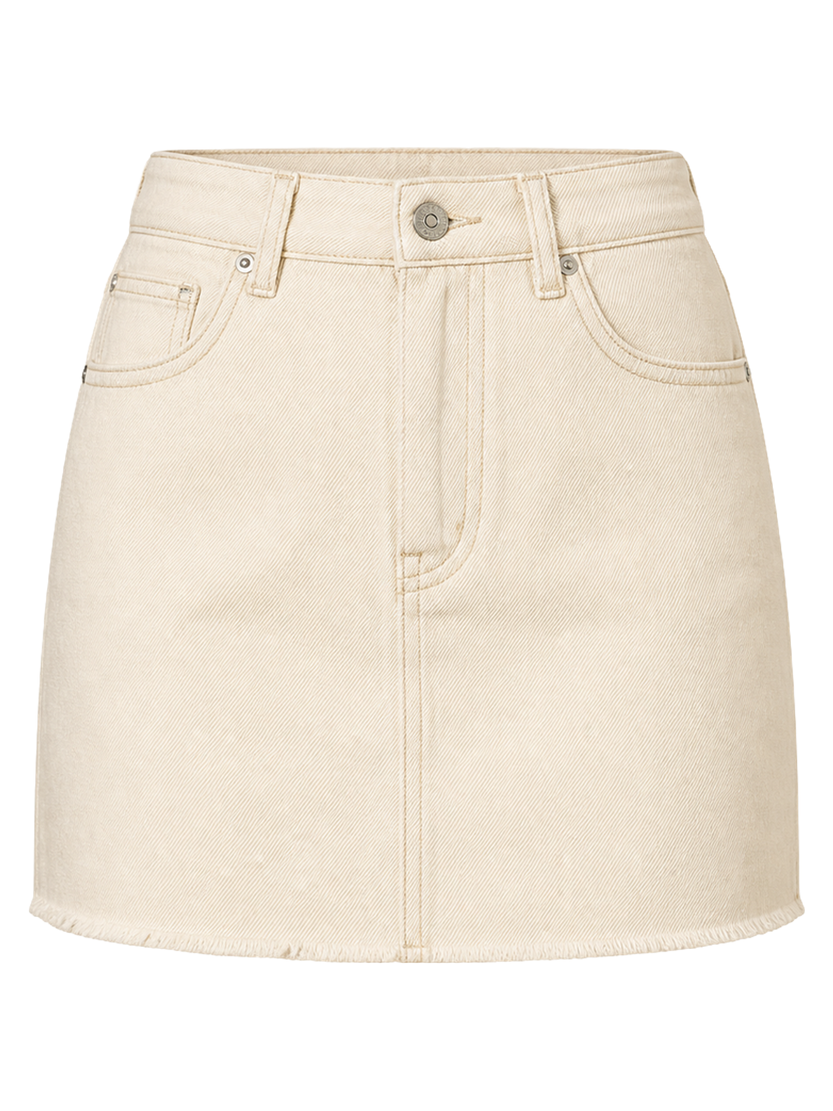 Cream Denim Mini Skirt product image detail