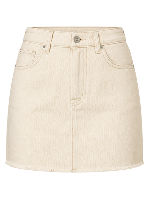Cream Denim Mini Skirt product image detail
