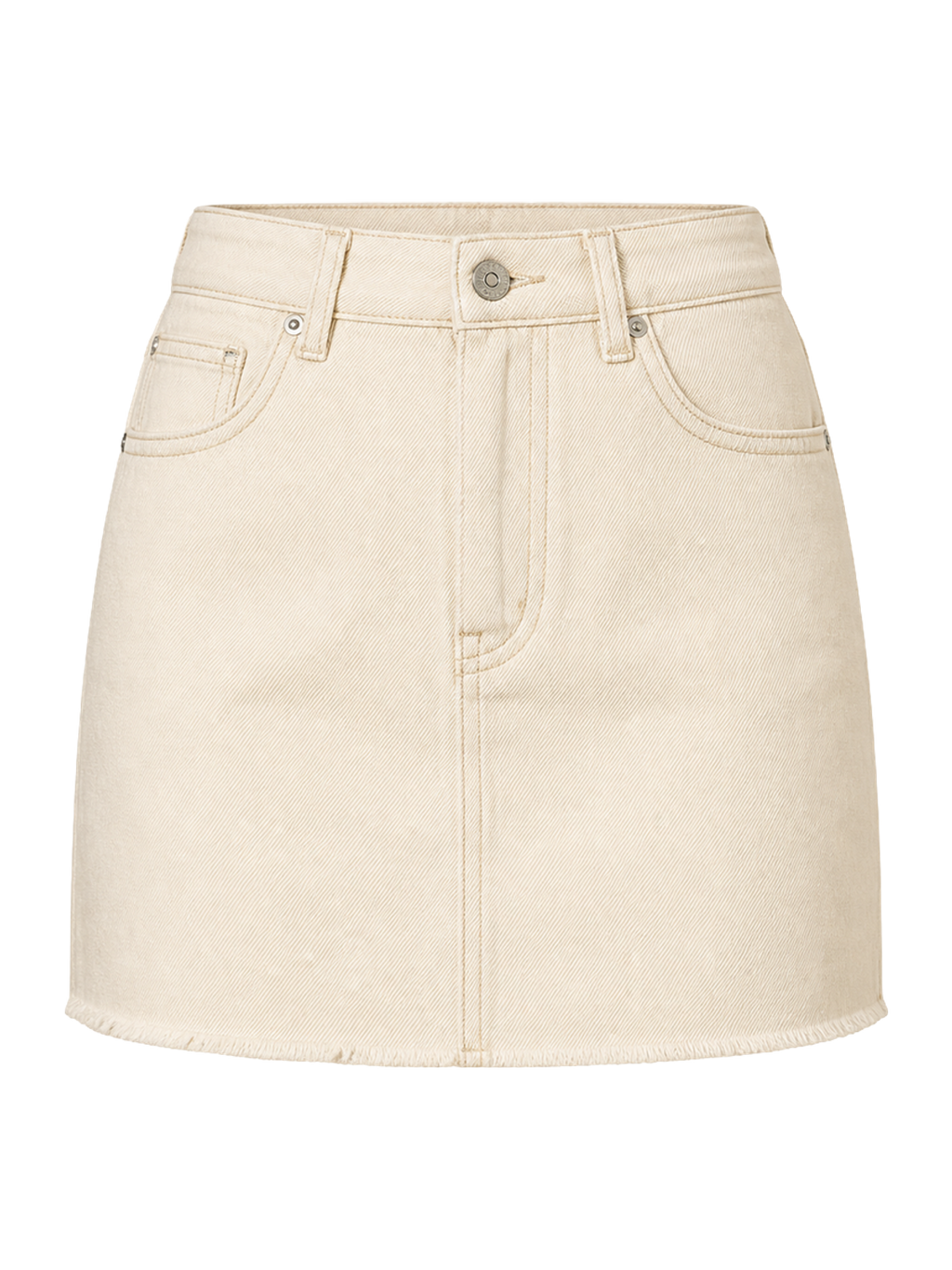 Cream Denim Mini Skirt product image