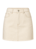 Cream Denim Mini Skirt product image