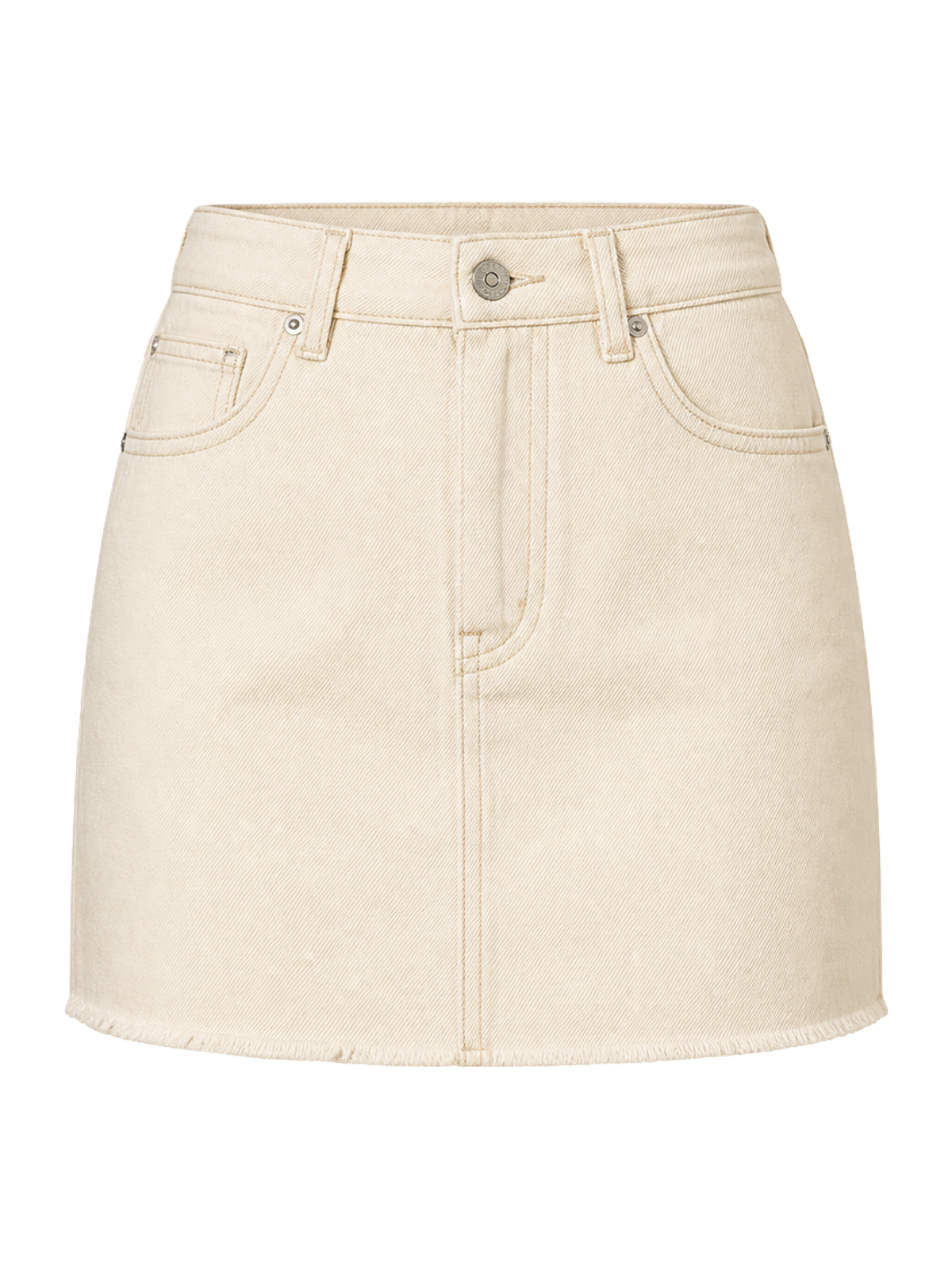 Cream Denim Mini Skirt product image