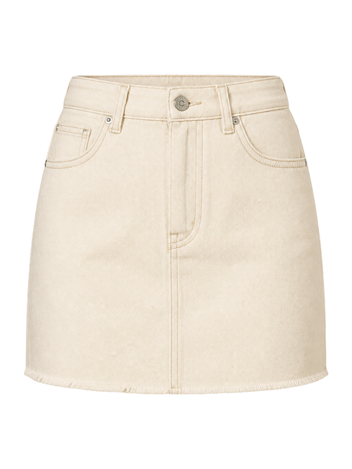 Cream Denim Mini Skirt product image