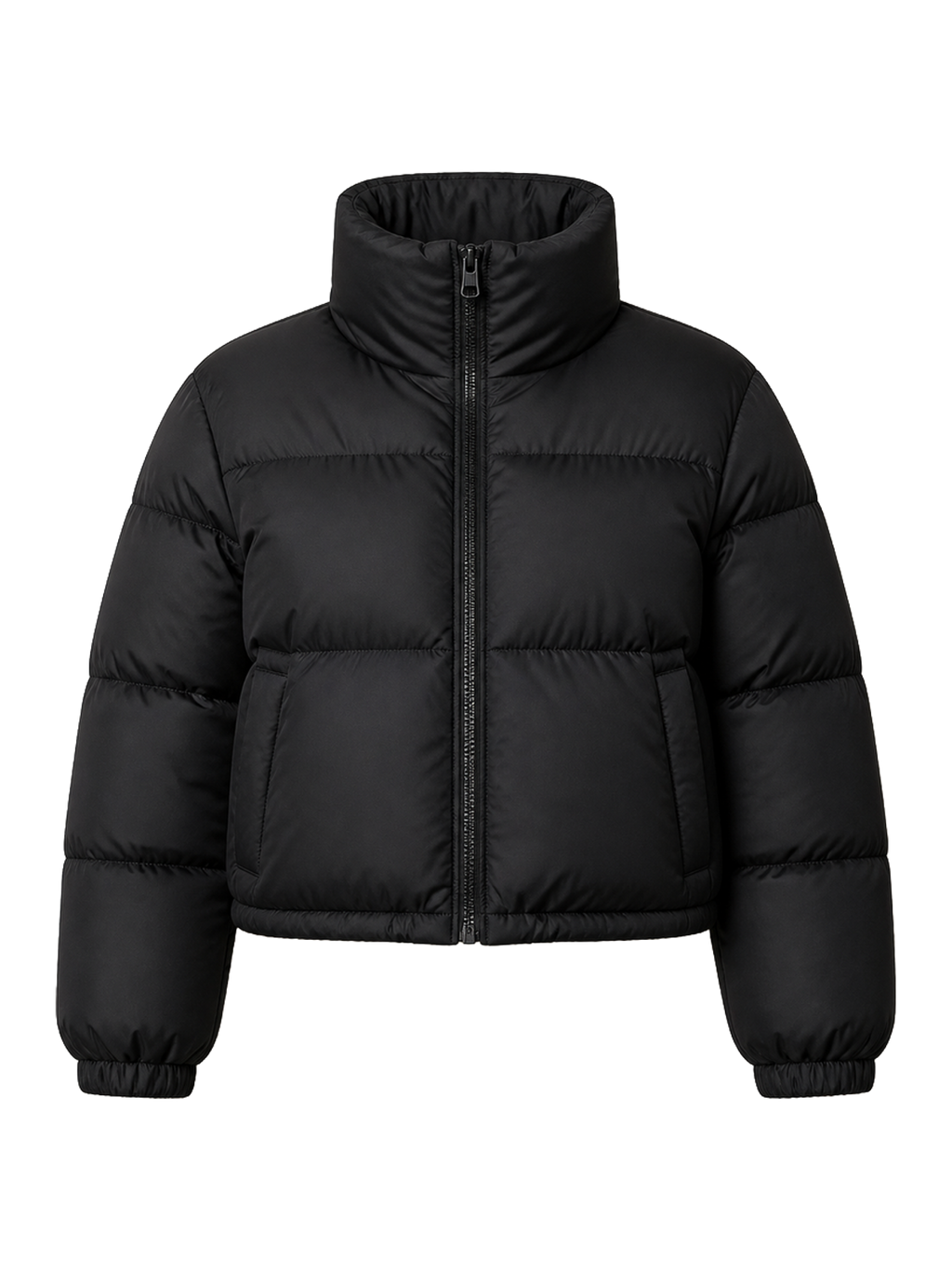 Cropped Quilted Puffer transparent product image
