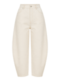 Ecru Barrel-Leg Jeans product image