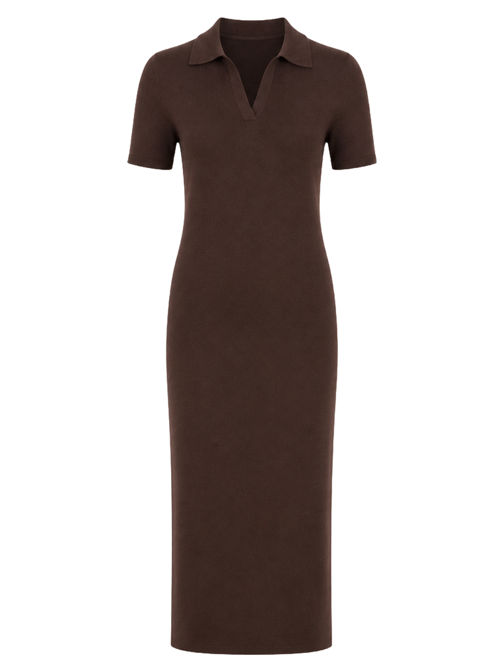 Espresso Knit Polo Dress product image detail
