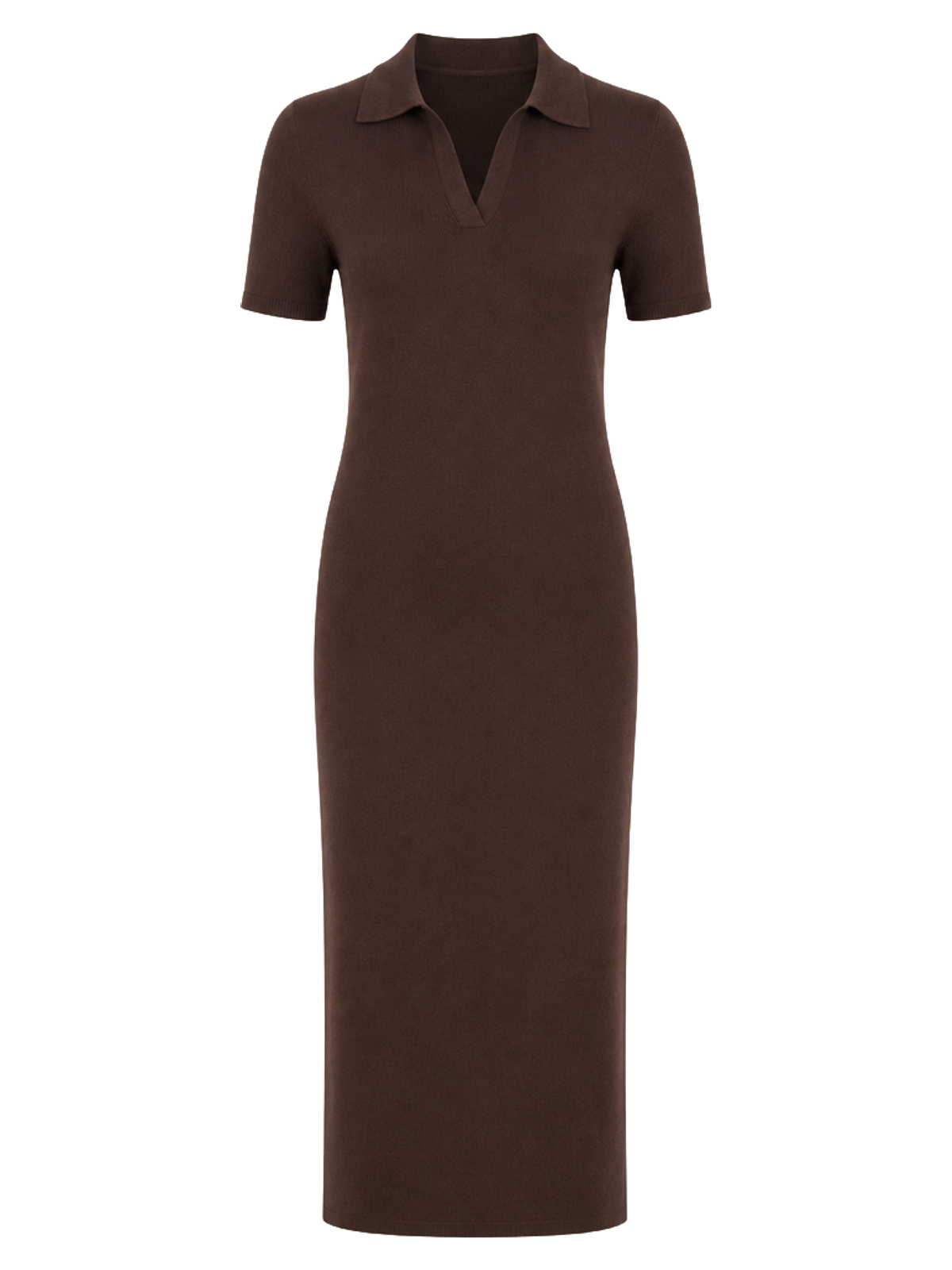 Espresso Knit Polo Dress product image detail