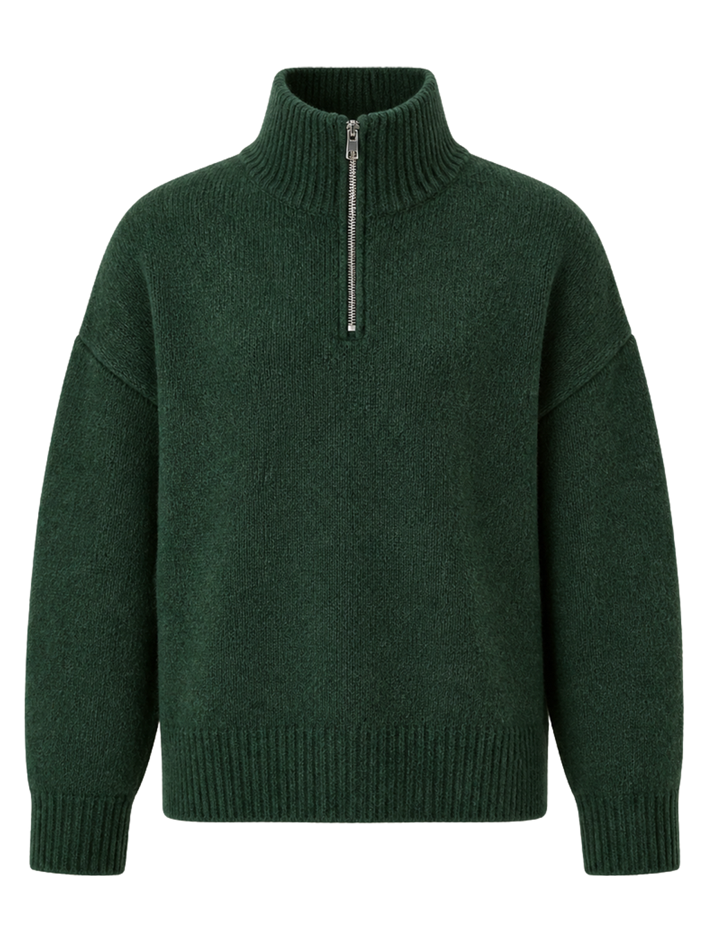 Forest Green Half-Zip Sweater product image detail