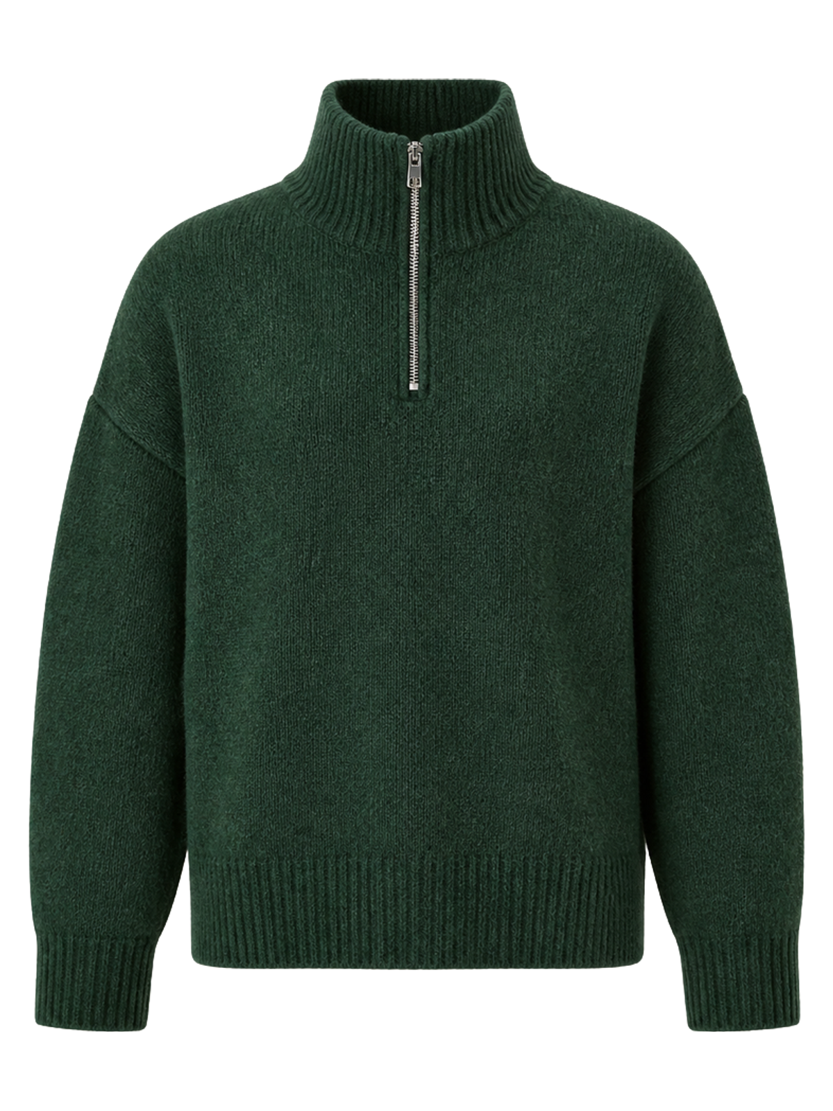 Forest Green Half-Zip Sweater product image detail
