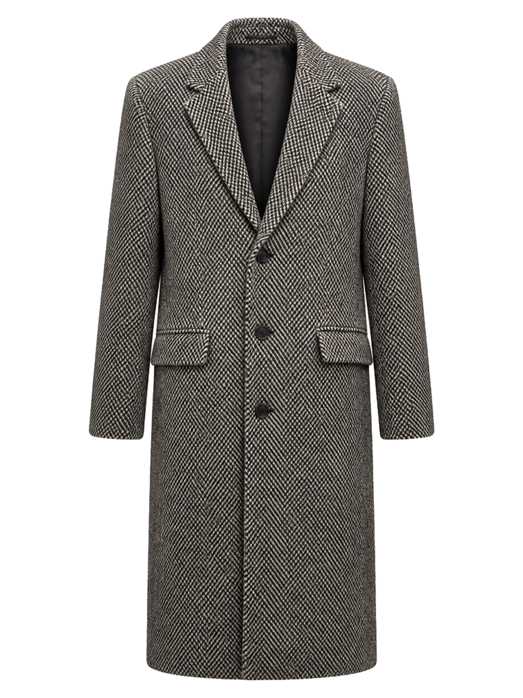 Herringbone Tailored Wool Coat product image detail