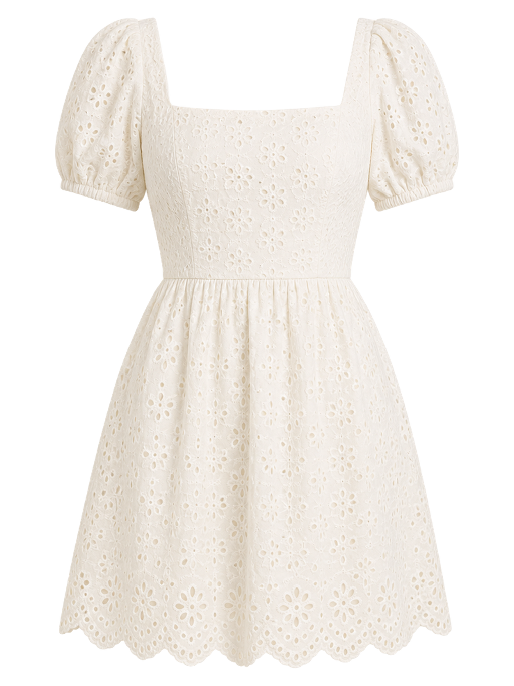 Ivory Eyelet Mini Dress product image detail