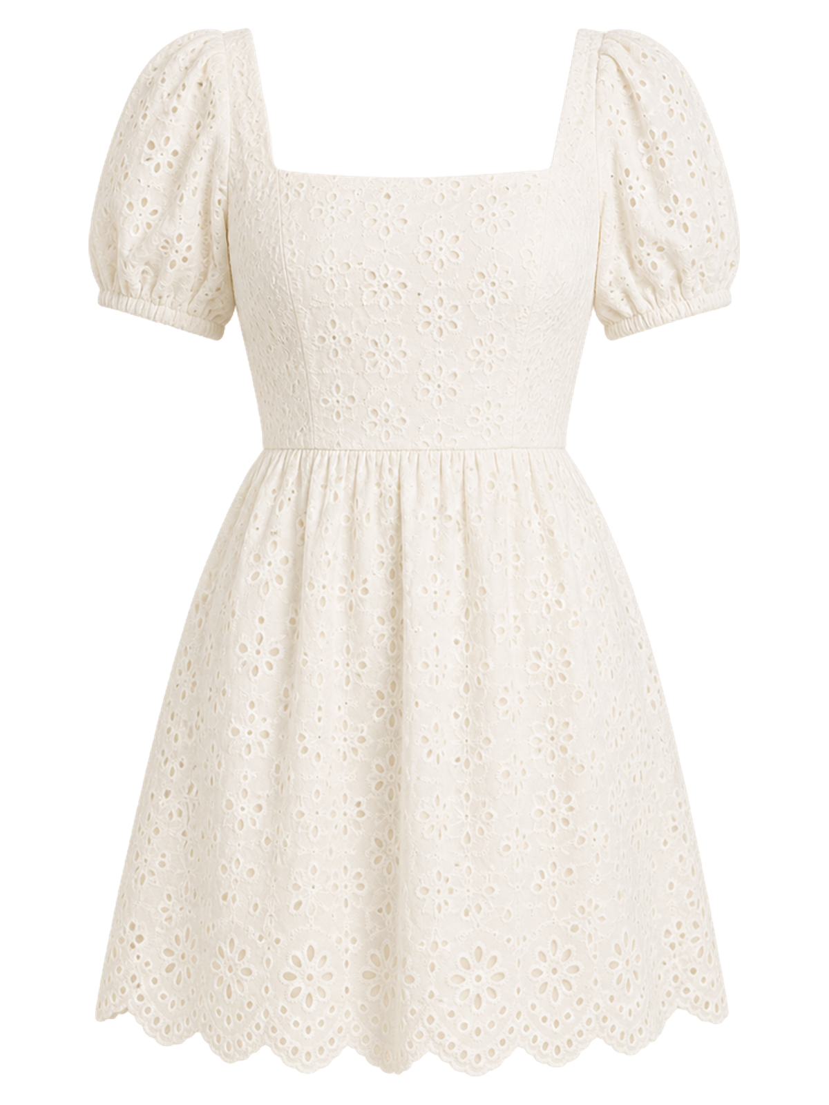 Ivory Eyelet Mini Dress product image detail