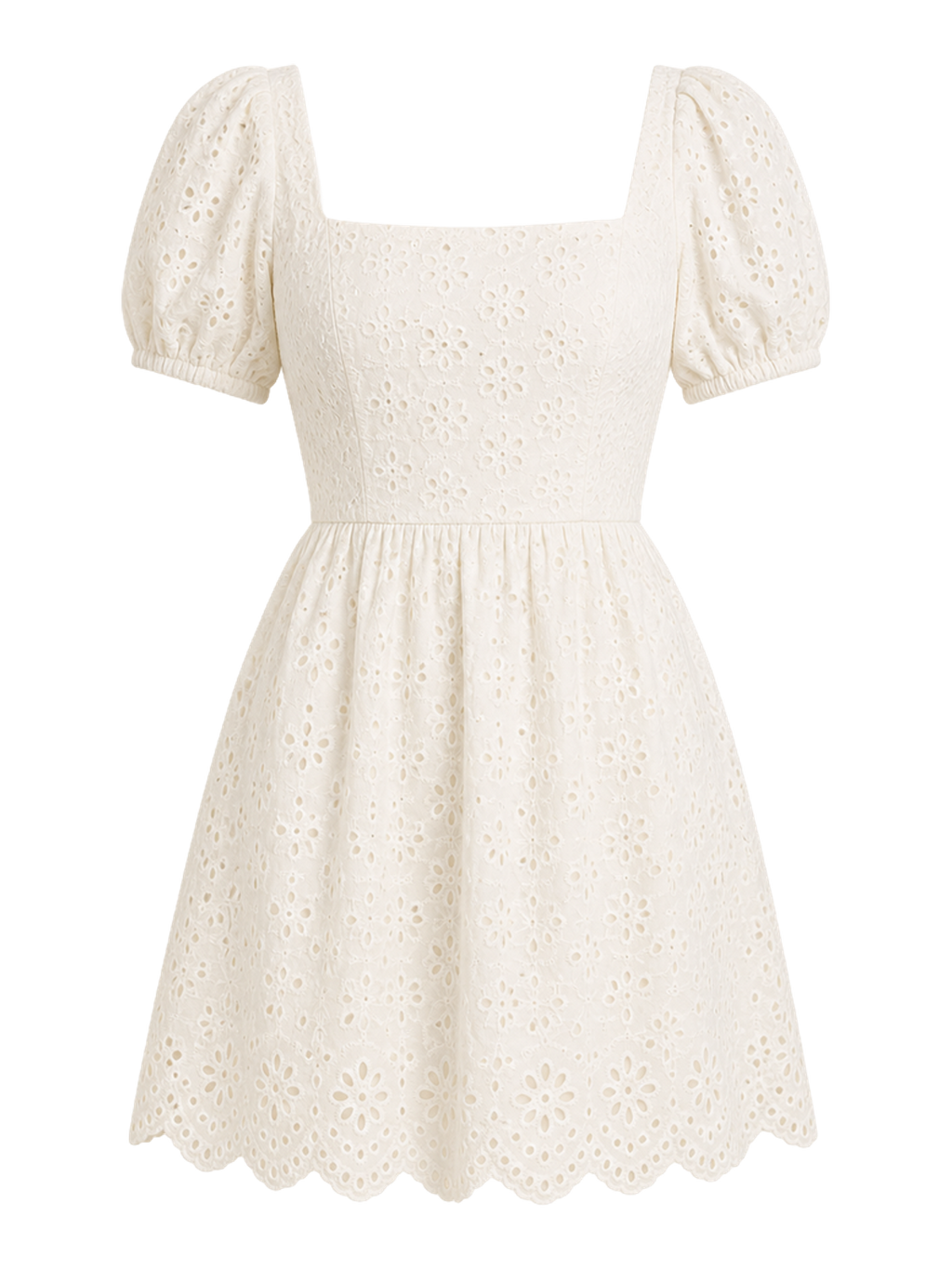 Ivory Eyelet Mini Dress product image
