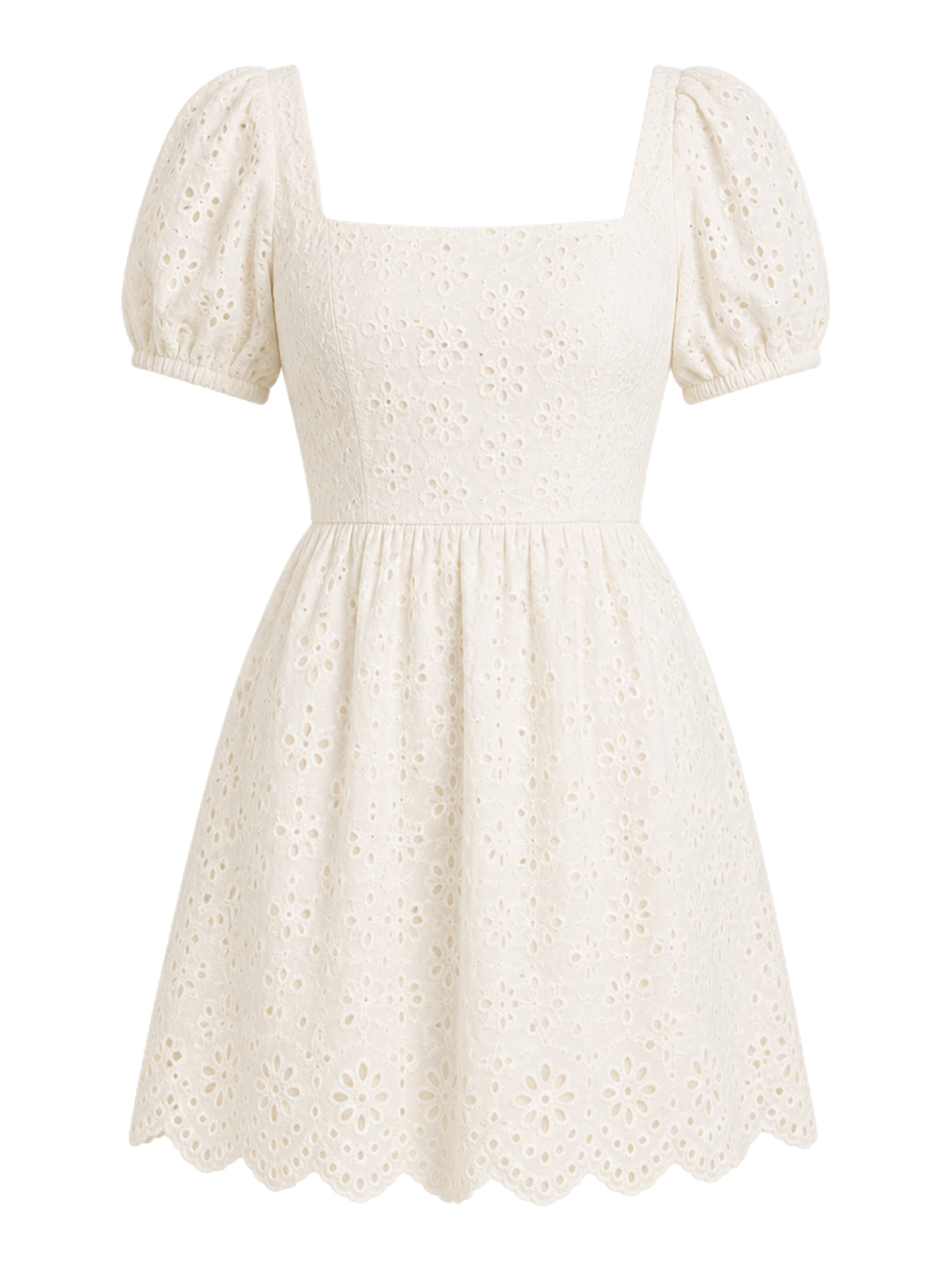 Ivory Eyelet Mini Dress product image