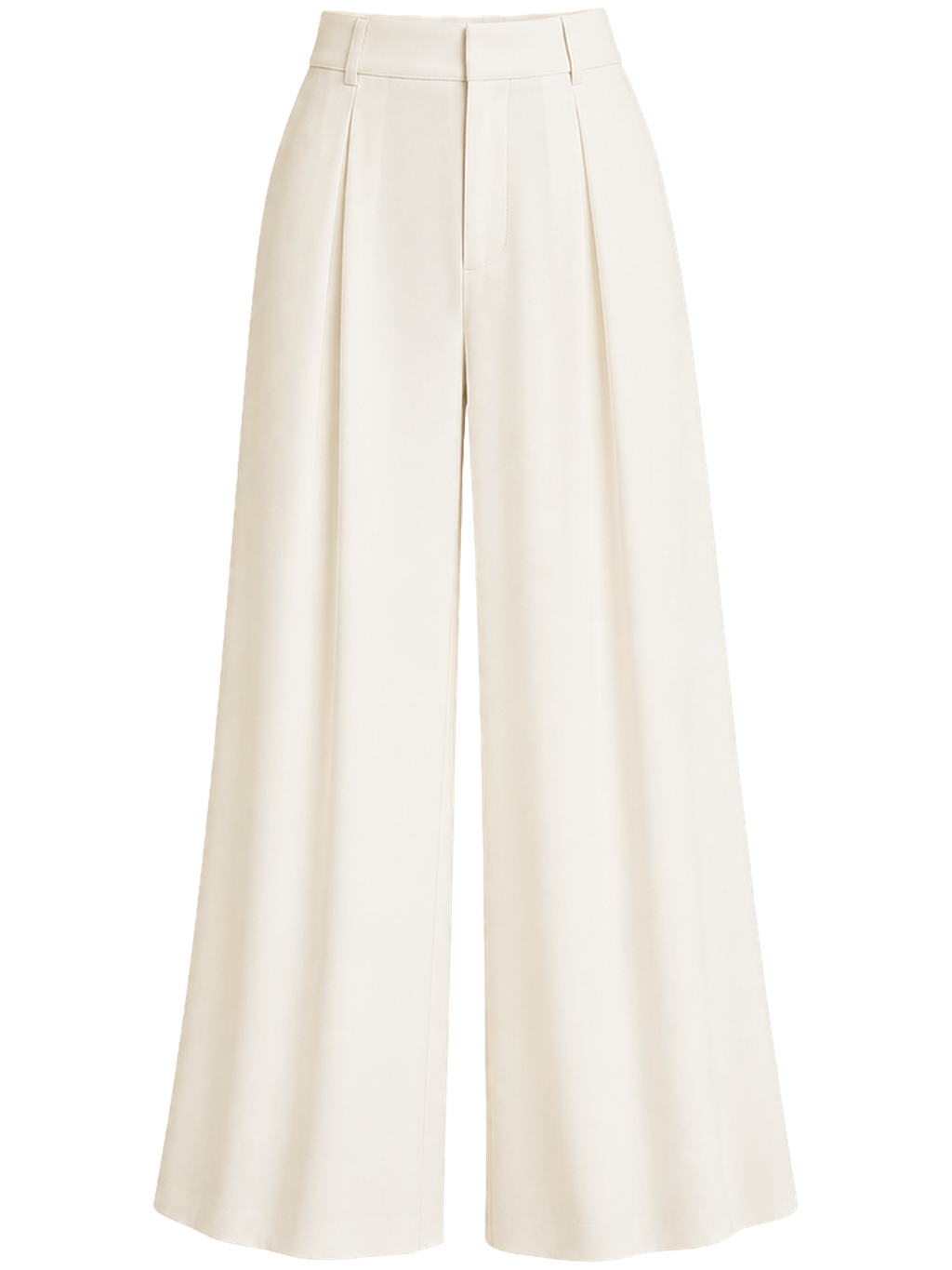 Ivory Wide-Leg Trousers detail product image