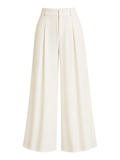 Ivory Wide-Leg Trousers transparent product image