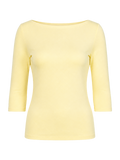 Lemon Cotton Boatneck Top product image