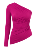 Magenta Asymmetric Jersey Top product image