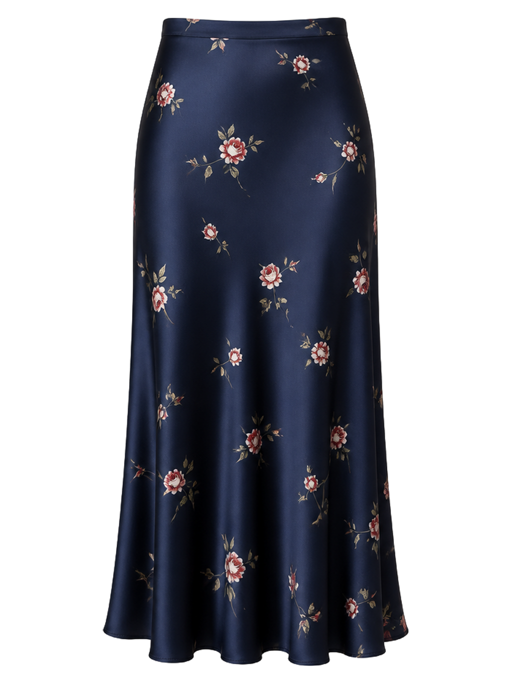 Midnight Floral Bias Midi Skirt product image detail