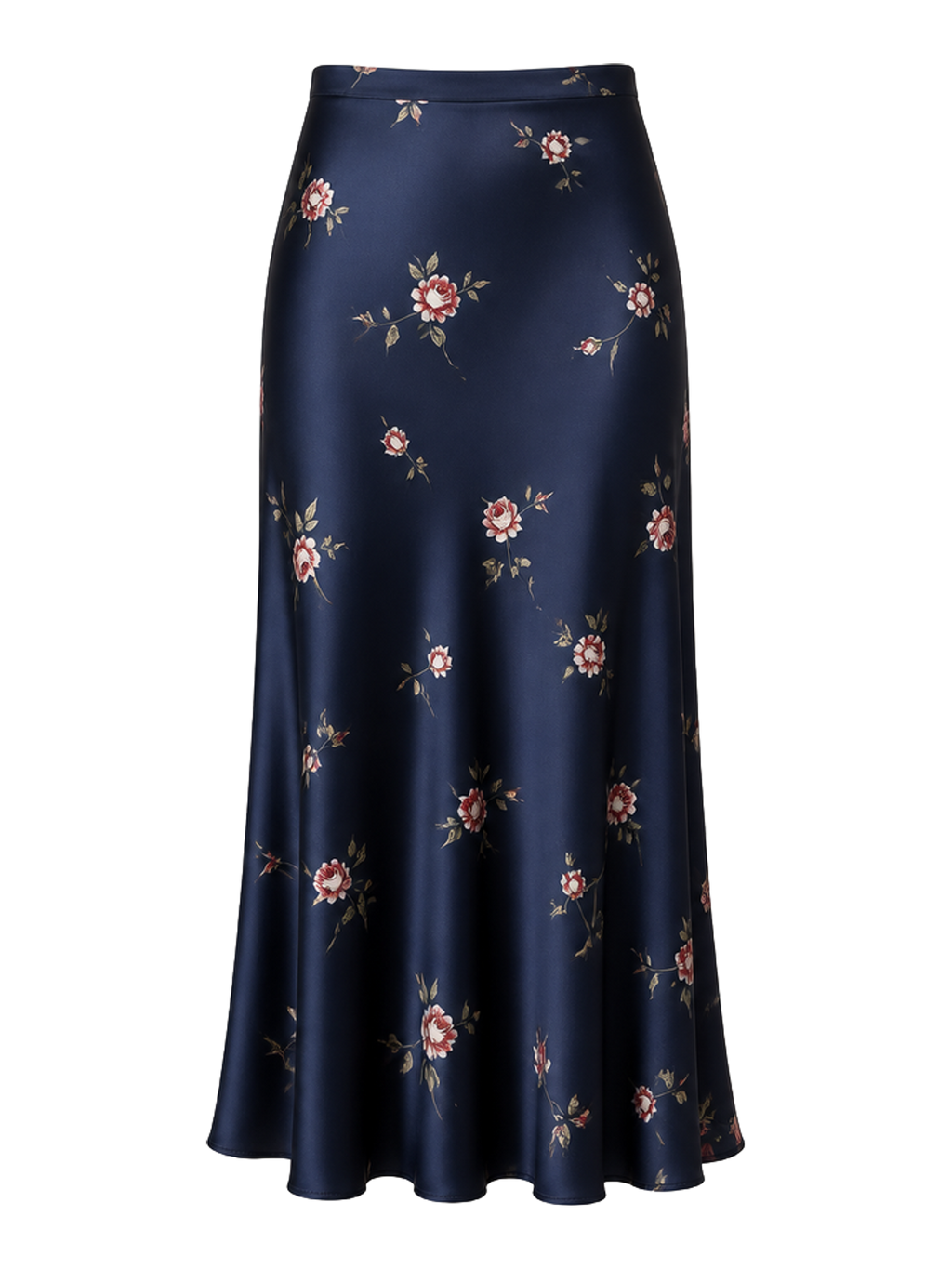 Midnight Floral Bias Midi Skirt product image