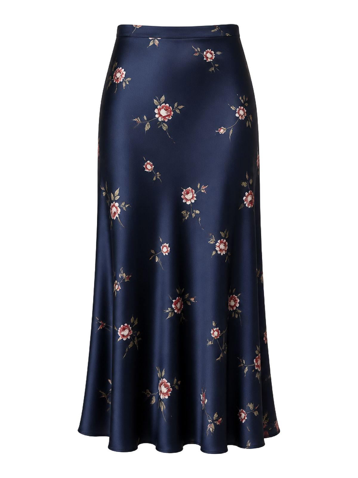 Midnight Floral Bias Midi Skirt product image