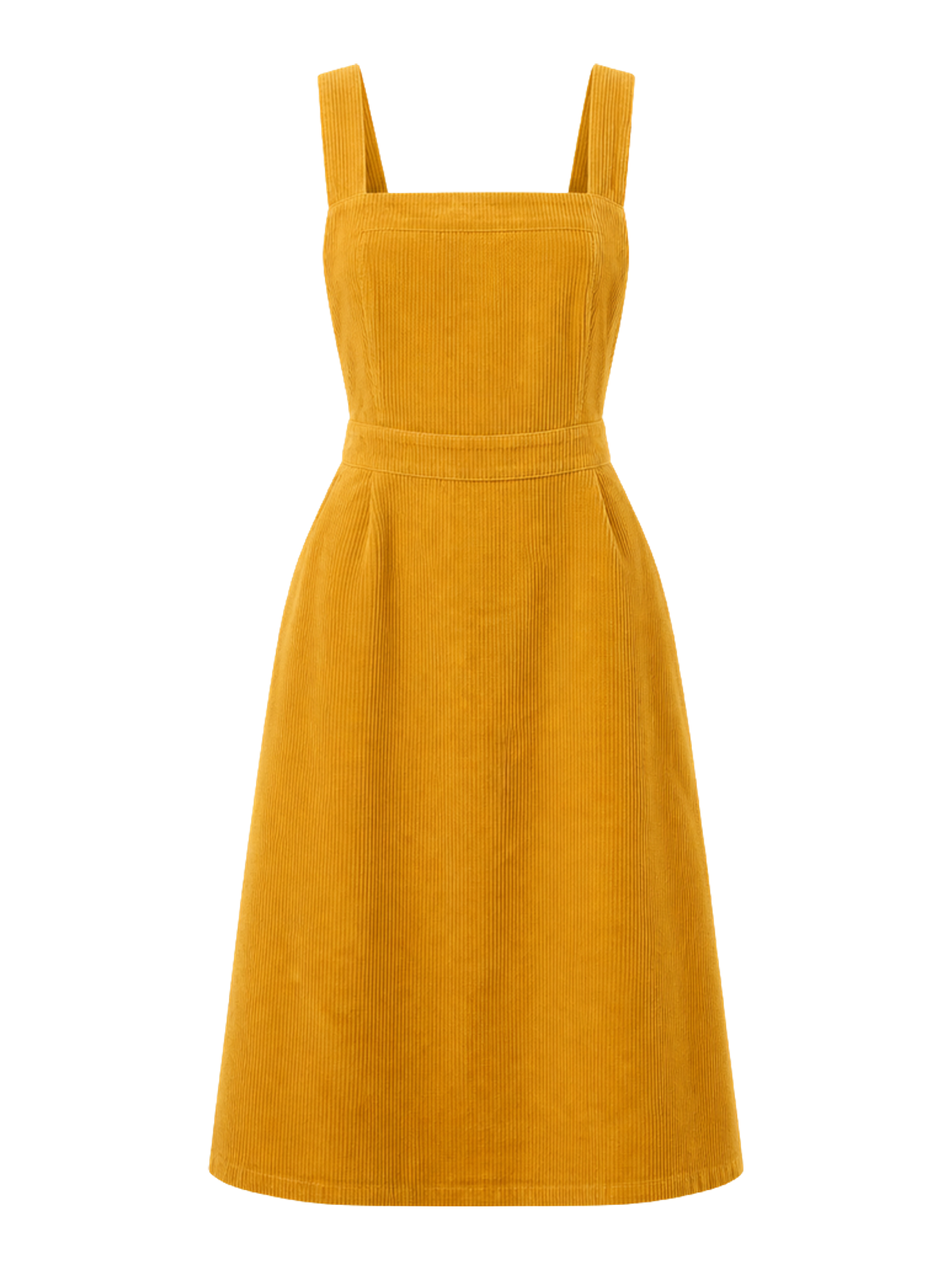 Mustard Corduroy Pinafore Dress product image