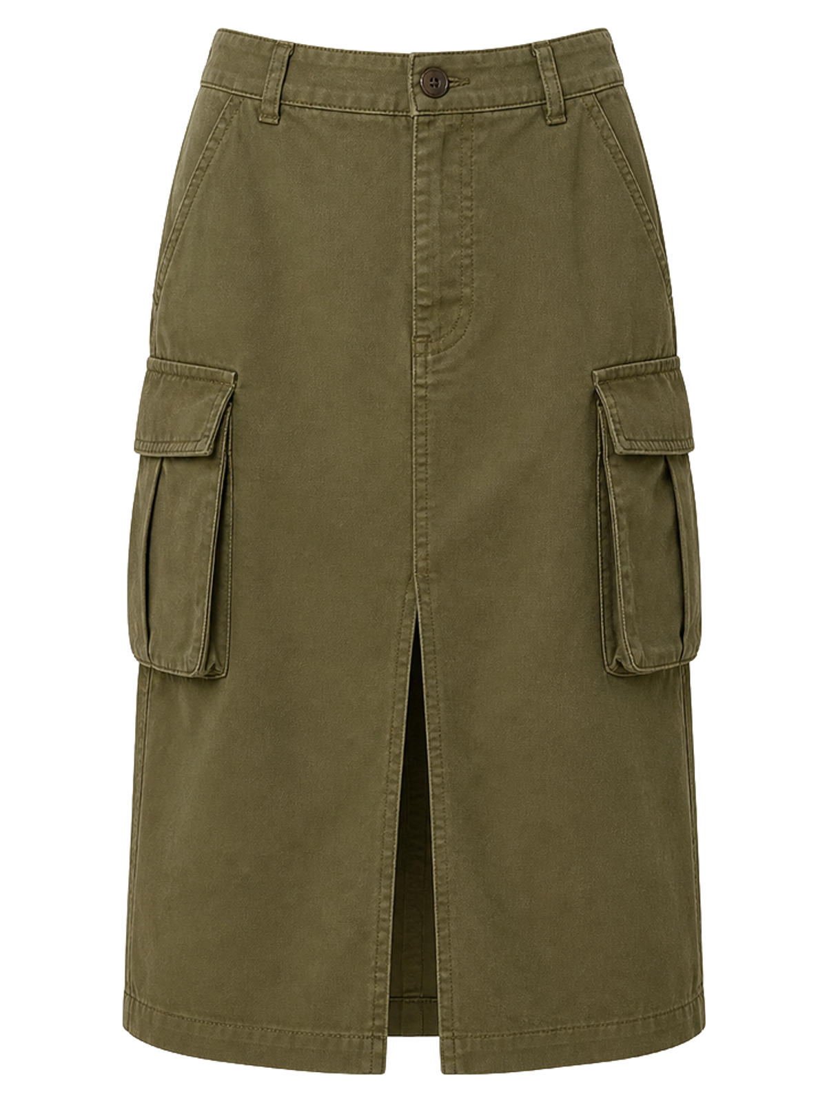 Olive Cargo Midi Skirt product image detail