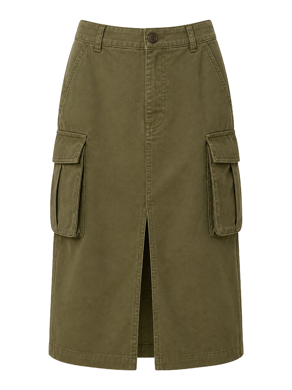 Olive Cargo Midi Skirt product image